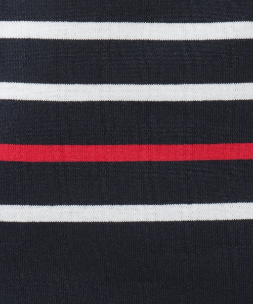 ikka（イッカ）の「VORTEXパネルボーダーTシャツ（Tシャツ/カットソー・メンズ・ホワイト/ネイビー/グレー/オリーブ・S/M/L/XL）」の13枚目の写真