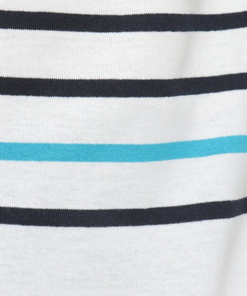 ikka（イッカ）の「VORTEXパネルボーダーTシャツ（Tシャツ/カットソー・メンズ・ホワイト/ネイビー/グレー/オリーブ・S/M/L/XL）」の18枚目の写真