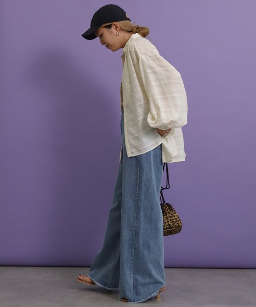 AMERICAN HOLIC（アメリカンホリック）の「ドビーチェックブラウス（シャツ/ブラウス・レディース・ブラック/オフホワイト・M/L）」の7枚目の写真