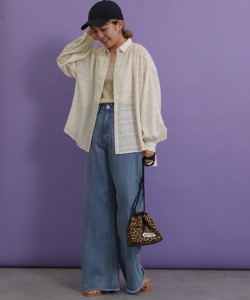 AMERICAN HOLIC（アメリカンホリック）の「ドビーチェックブラウス（シャツ/ブラウス・レディース・ブラック/オフホワイト・M/L）」の8枚目の写真