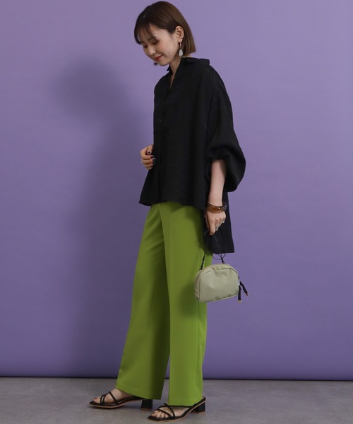 AMERICAN HOLIC（アメリカンホリック）の「ドビーチェックブラウス（シャツ/ブラウス・レディース・ブラック/オフホワイト・M/L）」の3枚目の写真