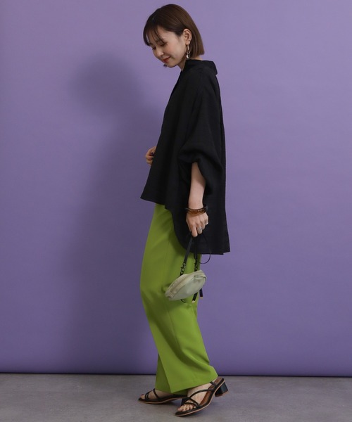 AMERICAN HOLIC（アメリカンホリック）の「ドビーチェックブラウス（シャツ/ブラウス・レディース・ブラック/オフホワイト・M/L）」の4枚目の写真