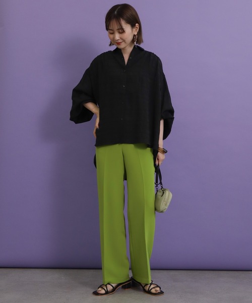 AMERICAN HOLIC（アメリカンホリック）の「ドビーチェックブラウス（シャツ/ブラウス・レディース・ブラック/オフホワイト・M/L）」の5枚目の写真