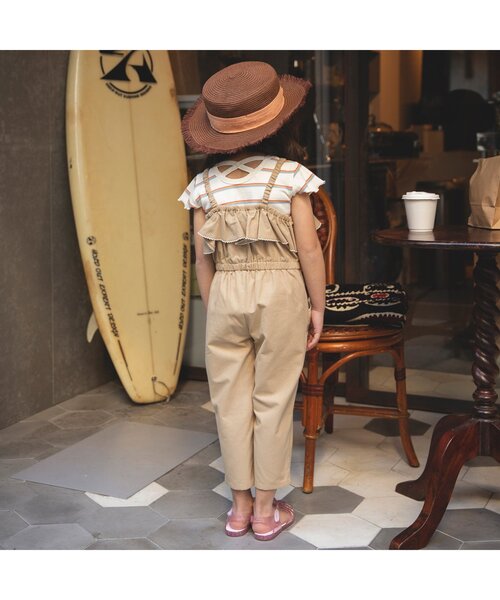 BREEZE(ブリーズ)の「マルチボーダーリブTシャツ(Tシャツ/カットソー・キッズ・オフホワイト/レインボー・100/110/80/90/120/130/140)」の3枚目の写真