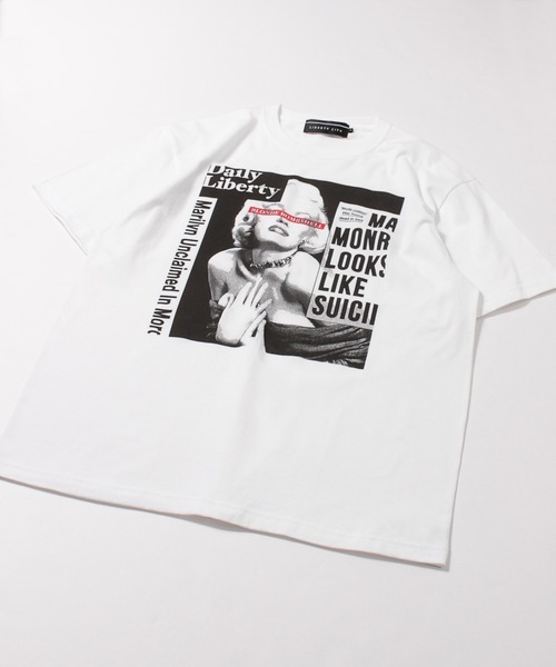 LIBERTY CITY（リバティシティ）の「【LIBERTY CITY/リバティーシティ】 [BLONDE BOMBSHELL] Tシャツ（Tシャツ/カットソー・メンズ・ホワイト/ブラック・3/4/2）」の3枚目の写真