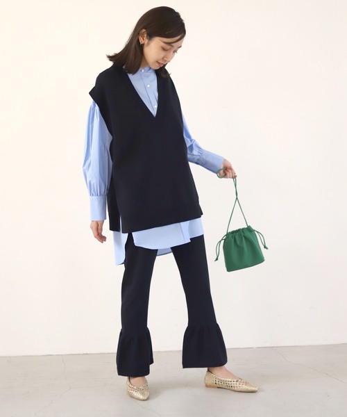 SLOBE IENA(スローブイエナ)の「《追加2》【ESLOW/エスロー】ドローストリングショルダーバッグ(ショルダーバッグ・レディース・グリーン/ピンク・FREE)」の11枚目の写真