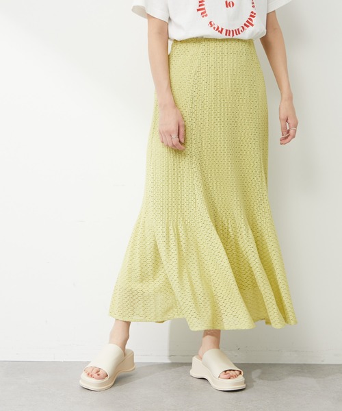 Green　Parks（グリーンパークス）の「・SUGAR SPOON レースプリーツスカート（スカート・レディース・アイボリー/ブラック/グリーン系その他3・FREE）」の3枚目の写真