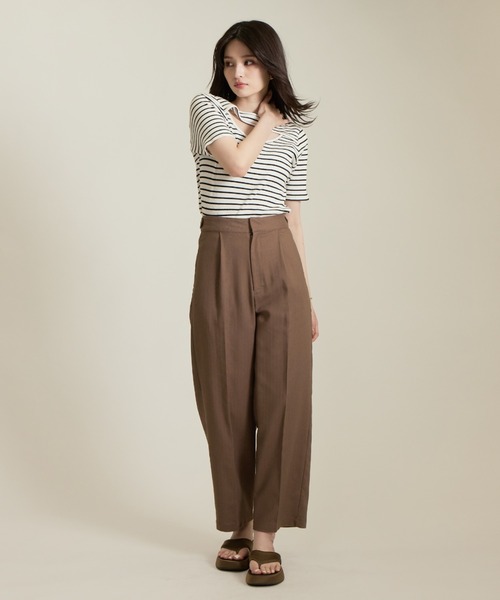 solleim(ソルレム)の「リネンコクーンスラックス(スラックス・レディース・イエロー/ベージュ/ブラウン/ブラック・M)」の11枚目の写真