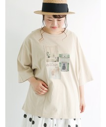 Samansa Mos2 | フォトプリントゆるTシャツ(Tシャツ/カットソー)