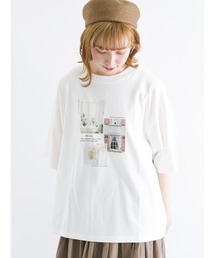 Samansa Mos2 | フォトプリントゆるTシャツ(Tシャツ/カットソー)