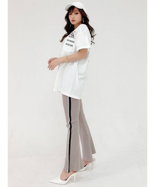 GYDA（ジェイダ）の「【セットアップ着用可】サイドライン フレアニットパンツ（その他パンツ・レディース・ブラック/ピンク/グリーン・FREE）」の12枚目の写真