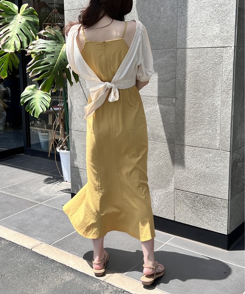 NOMAE（ノーマエ）の「レイヤードキャミワンピース（ワンピース・レディース・ホワイト/ブラック/イエロー/ベージュ・FREE）」の13枚目の写真