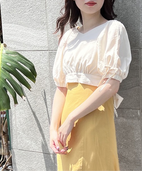 NOMAE（ノーマエ）の「レイヤードキャミワンピース（ワンピース・レディース・ホワイト/ブラック/イエロー/ベージュ・FREE）」の14枚目の写真