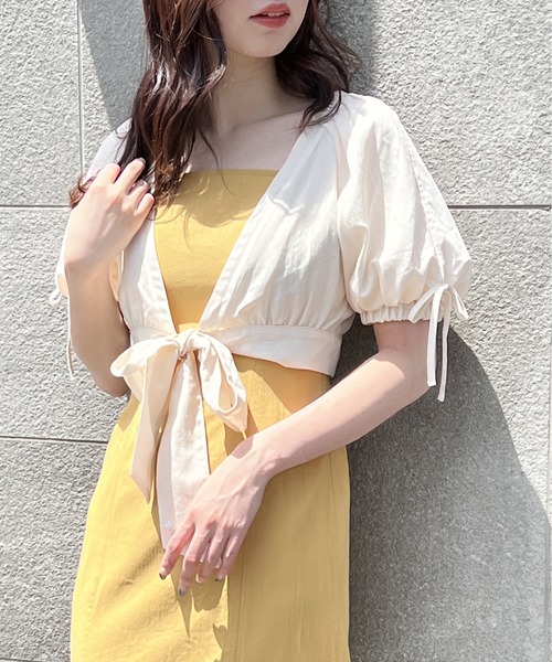 NOMAE（ノーマエ）の「レイヤードキャミワンピース（ワンピース・レディース・ホワイト/ブラック/イエロー/ベージュ・FREE）」の20枚目の写真