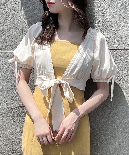 NOMAE（ノーマエ）の「レイヤードキャミワンピース（ワンピース・レディース・ホワイト/ブラック/イエロー/ベージュ・FREE）」の21枚目の写真