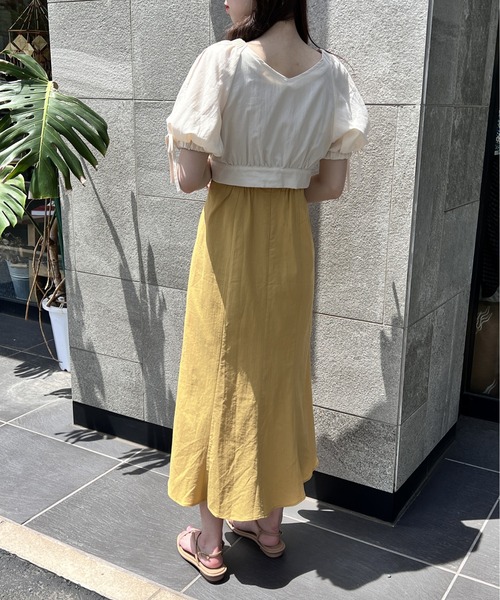 NOMAE（ノーマエ）の「レイヤードキャミワンピース（ワンピース・レディース・ホワイト/ブラック/イエロー/ベージュ・FREE）」の19枚目の写真