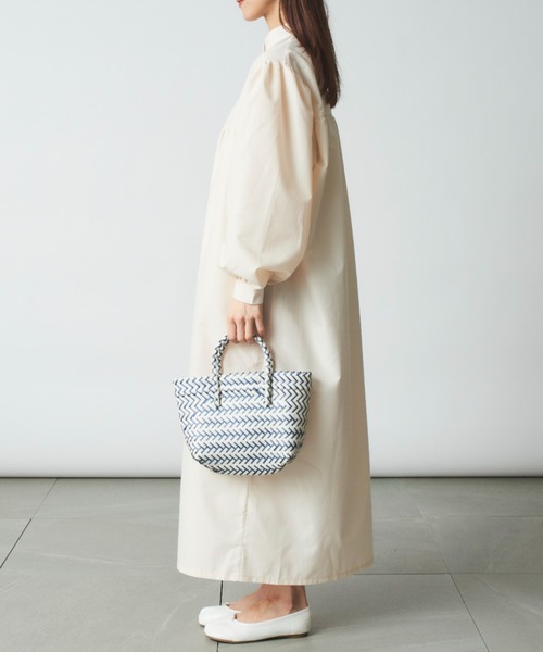 MAISON BREEZE(メゾンブリーズ)の「【MAISON BREEZE】ミニメルカドバッグ SCCH(ハンドバッグ・レディース・ホワイト/ネイビー/ブラウン/イエロー・FREE)」の7枚目の写真