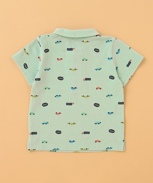 kladskap（クレードスコープ）の「★車柄半袖ポロシャツ（ポロシャツ・キッズ・オフホワイト/エメラルド・120cm/100cm/130cm/90cm/110cm）」の4枚目の写真