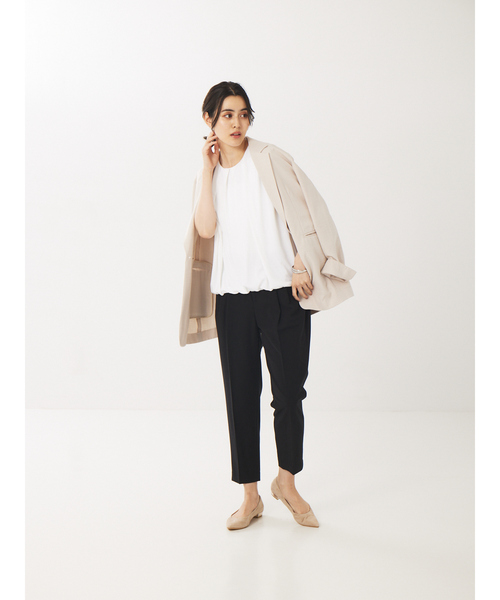 abahouse mavie（アバハウスマヴィ）の「タックノースリーブブラウス（シャツ/ブラウス・レディース・ホワイト/ブラック/キャメル/ピンク/グリーン・フリー）」の7枚目の写真