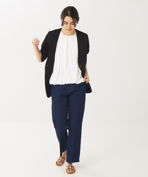 abahouse mavie（アバハウスマヴィ）の「タックノースリーブブラウス（シャツ/ブラウス・レディース・ホワイト/ブラック/キャメル/ピンク/グリーン・フリー）」の9枚目の写真