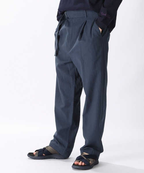 niko and...（ニコアンド）の「サイドベルトCLパンツ（その他パンツ・メンズ・ブルー/ネイビー/ベージュ・MEDIUM/LARGE）」の2枚目の写真