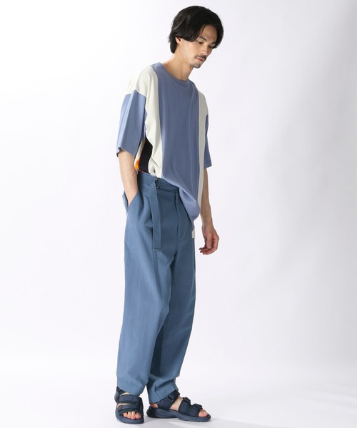 niko and...（ニコアンド）の「サイドベルトCLパンツ（その他パンツ・メンズ・ブルー/ネイビー/ベージュ・MEDIUM/LARGE）」の5枚目の写真