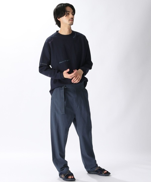 niko and...（ニコアンド）の「サイドベルトCLパンツ（その他パンツ・メンズ・ブルー/ネイビー/ベージュ・MEDIUM/LARGE）」の6枚目の写真