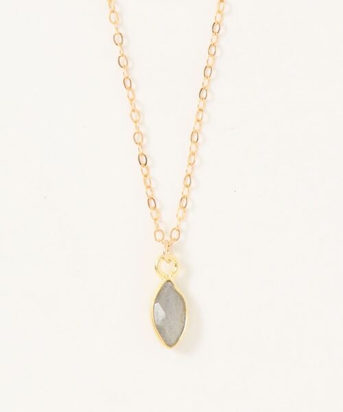 【glou】宝石質ラブラドライトの１４kgf製ネックレス（ネックレス）｜tone（トーン）