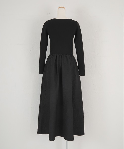 UR'S(ユアーズ)の「ふくれジャガードドッキングワンピース(ワンピース・レディース・ホワイト/ブラック・S/M/L)」の17枚目の写真
