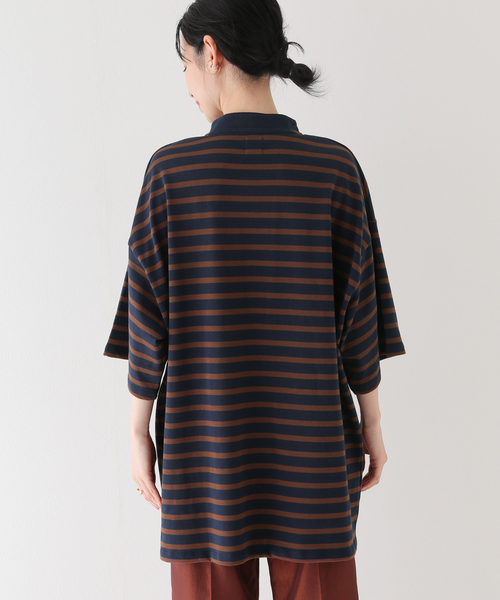 JOINT WORKS(ジョイントワークス)の「ボーダースキッパーTシャツ(Tシャツ/カットソー・レディース・ベージュ/ネイビー・FREE)」の8枚目の写真