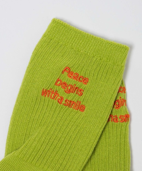 WEGO（ウィゴー）の「WEGO/刺繍ロゴリブソックス（ソックス/靴下・レディース・ブルー/ライム/ピンク/ホワイト・23-25cm）」の16枚目の写真