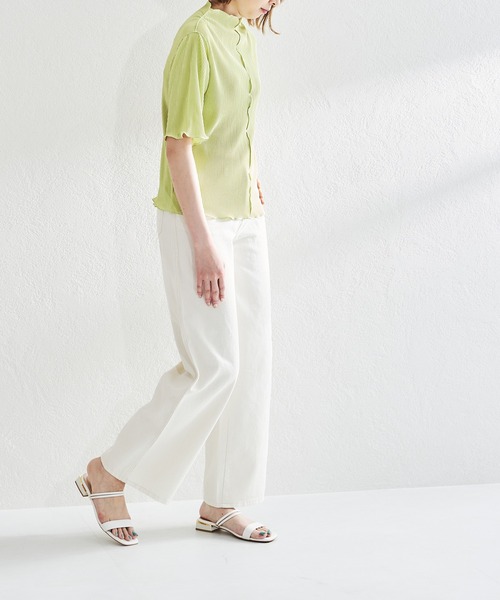 acro(アクロ)の「カラーワイドストレートパンツ/AC1455(デニムパンツ・レディース・ピンク/ホワイト/ブラック/ブルー/グリーン/オレンジ/パープル・FREE)」の8枚目の写真