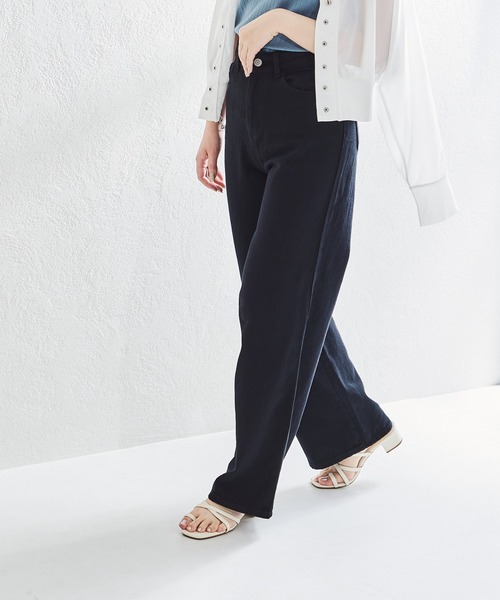 acro(アクロ)の「カラーワイドストレートパンツ/AC1455(デニムパンツ・レディース・ピンク/ホワイト/ブラック/ブルー/グリーン/オレンジ/パープル・FREE)」の9枚目の写真