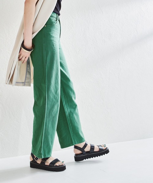 acro(アクロ)の「カラーワイドストレートパンツ/AC1455(デニムパンツ・レディース・ピンク/ホワイト/ブラック/ブルー/グリーン/オレンジ/パープル・FREE)」の14枚目の写真