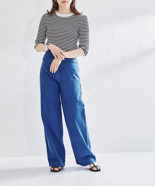 acro(アクロ)の「カラーワイドストレートパンツ/AC1455(デニムパンツ・レディース・ピンク/ホワイト/ブラック/ブルー/グリーン/オレンジ/パープル・FREE)」の17枚目の写真