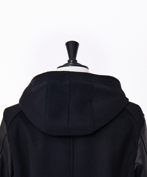 EMMETI(エンメティ)の「【別注】EMMETI / エンメティ フードブルゾン(ライダースジャケット・メンズ・ブラック・46/48/50)」の7枚目の写真