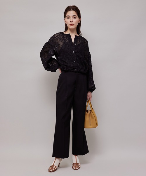 ROPE'（ロペ）の「【秋の新作】セットアップ対応/ハイウエストタックワイドパンツ（その他パンツ・レディース・ブラック/ダークブラウン・36/38/40）」の14枚目の写真