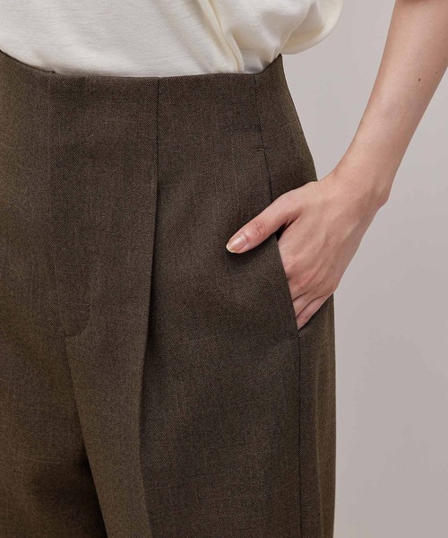 ROPE'（ロペ）の「【秋の新作】セットアップ対応/ハイウエストタックワイドパンツ（その他パンツ・レディース・ブラック/ダークブラウン・36/38/40）」の15枚目の写真