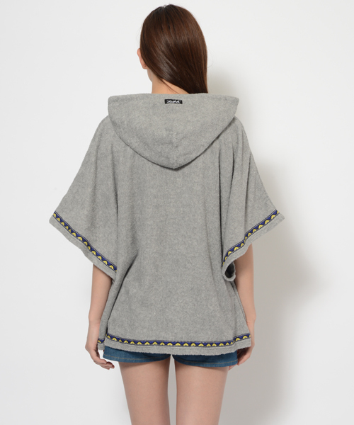 X-girl（エックスガール）の「PILE BIG PONCHO（パーカー・レディース・アッシュ/ネイビー・ONE SIZE）」の4枚目の写真