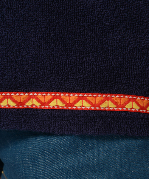 X-girl（エックスガール）の「PILE BIG PONCHO（パーカー・レディース・アッシュ/ネイビー・ONE SIZE）」の7枚目の写真