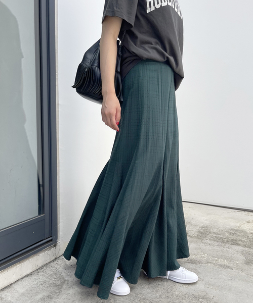 Spick & Span（スピックアンドスパン）の「チェックマキシフレアスカート（スカート・レディース・アイボリー/グリーン・36/38）」の20枚目の写真