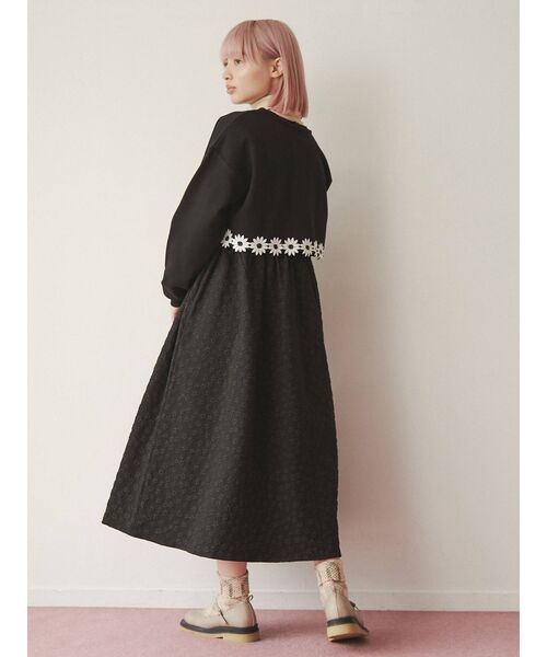 merry jenny（メリージェニー）の「おはな咲いたスウェットカーディガン（カーディガン/ボレロ・レディース・グレー/ブラック/ベージュ・FREE）」の8枚目の写真