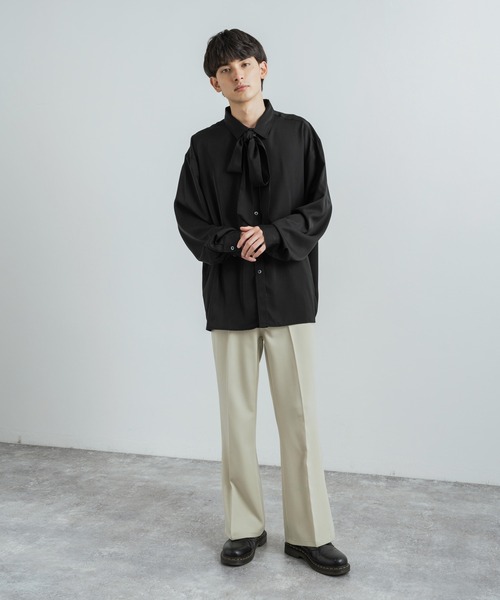 シャツ タイ付き オーバー モノトーンタイデザインモードシャツ ankoROCK tシャツ a.p.o.v. -ankoROCK's select- デザイン