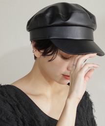 ROSE BUD | フェイクレザーマリンキャップ(キャスケット)