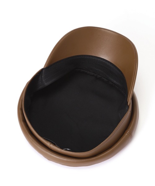 ROSE BUD（ローズバッド）の「フェイクレザーマリンキャップ（キャスケット・レディース・ブラウン/ブラック/ホワイト・FREE）」の10枚目の写真