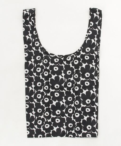marimekko（マリメッコ）の「Mini unikko Smartbag（エコバッグ/サブバッグ・レディース・ブラック×ホワイト・FREE）」の3枚目の写真