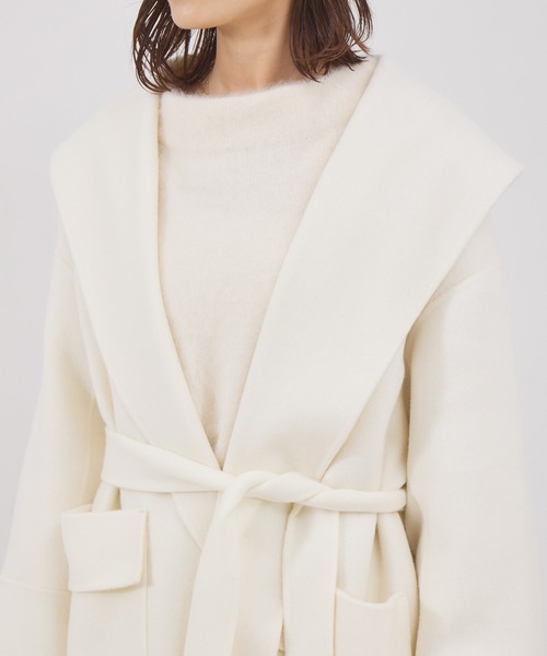 Rouge vif（ルージュヴィフ）の「ショールカラーリバーコート（その他アウター・レディース・ベージュ/オフホワイト/ピンク・フリー）」の6枚目の写真