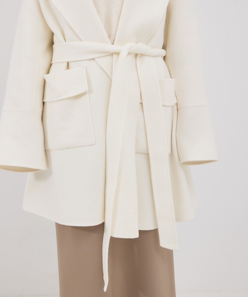 Rouge vif（ルージュヴィフ）の「ショールカラーリバーコート（その他アウター・レディース・ベージュ/オフホワイト/ピンク・フリー）」の13枚目の写真