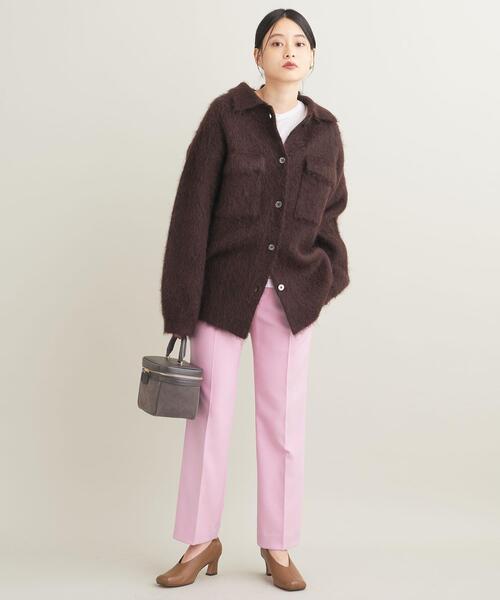 BEAUTY&YOUTH UNITED ARROWS（ビューティーアンドユースユナイテッドアローズ）の「ポリエステル ツイードライクスリムストレート パンツ -ウォッシャブル-（その他パンツ・レディース・ネイビー/ピンク/コバルトブルー/その他3・S/M/L）」の5枚目の写真