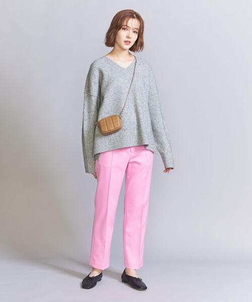 BEAUTY&YOUTH UNITED ARROWS（ビューティーアンドユースユナイテッドアローズ）の「ポリエステル ツイードライクスリムストレート パンツ -ウォッシャブル-（その他パンツ・レディース・ネイビー/ピンク/コバルトブルー/その他3・S/M/L）」の12枚目の写真